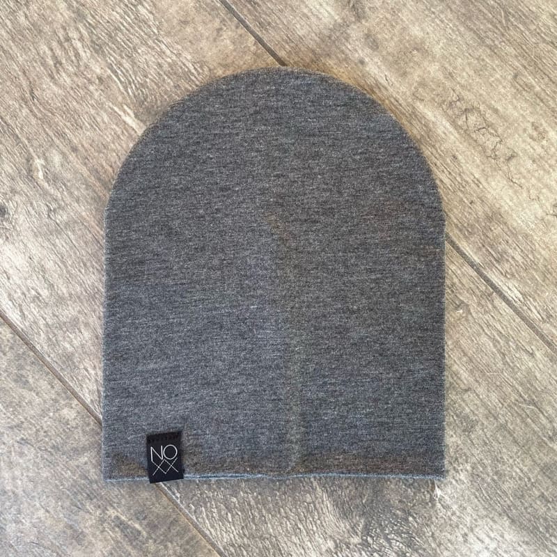 Charcoal Gray | Jersey Knit Beanie - beanies
