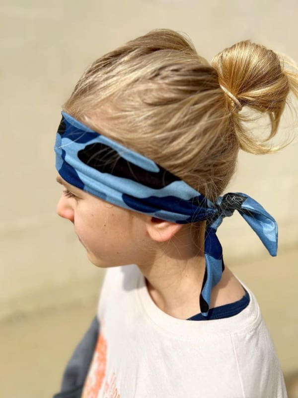 Blue Camouflage Boy-Band (Bandanna Style Headband) - Headbands