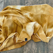 Mustard Tie-Dye | Swaddle or Kids Throw Blanket - blankets