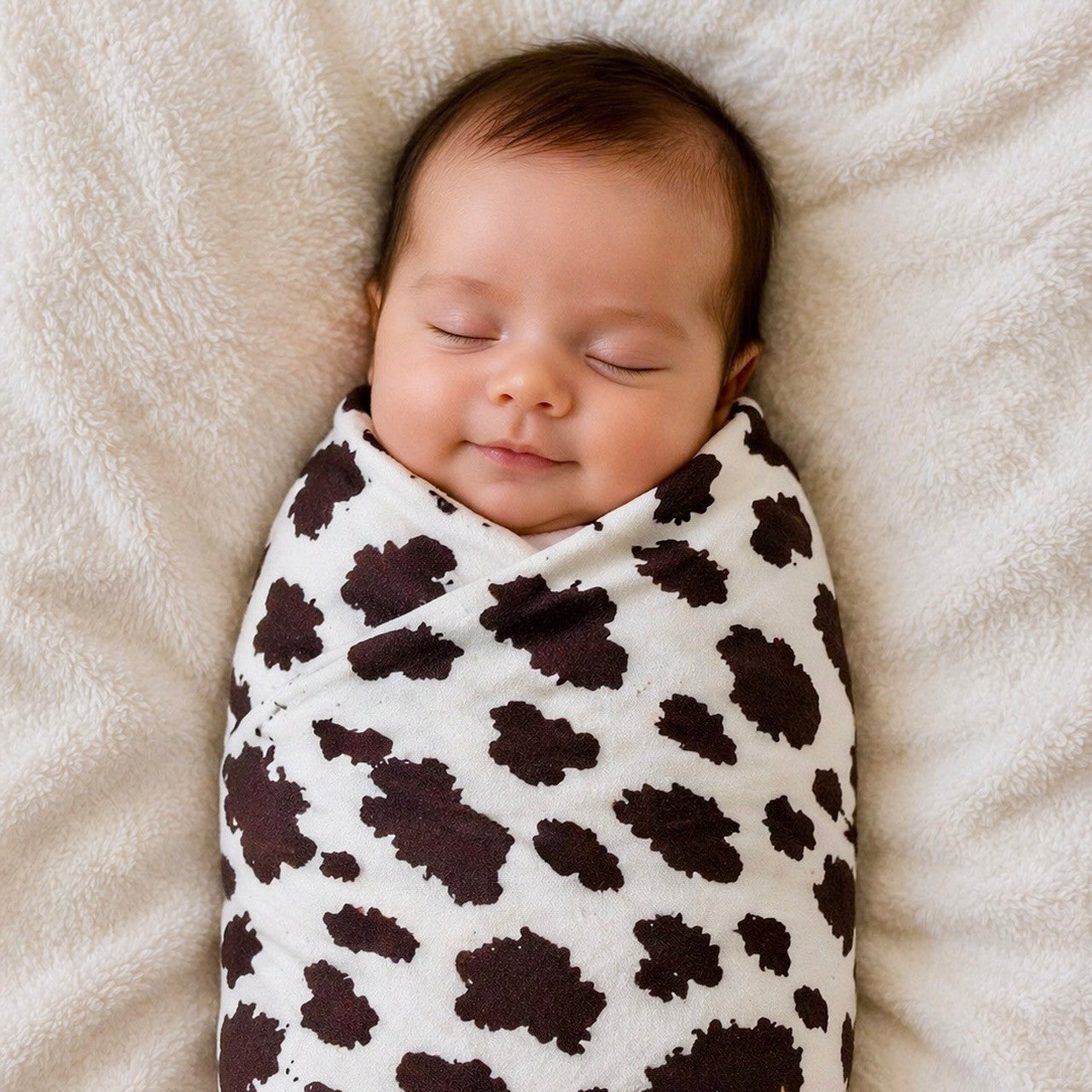 Cow Print | Swaddle + Lovie Bundle