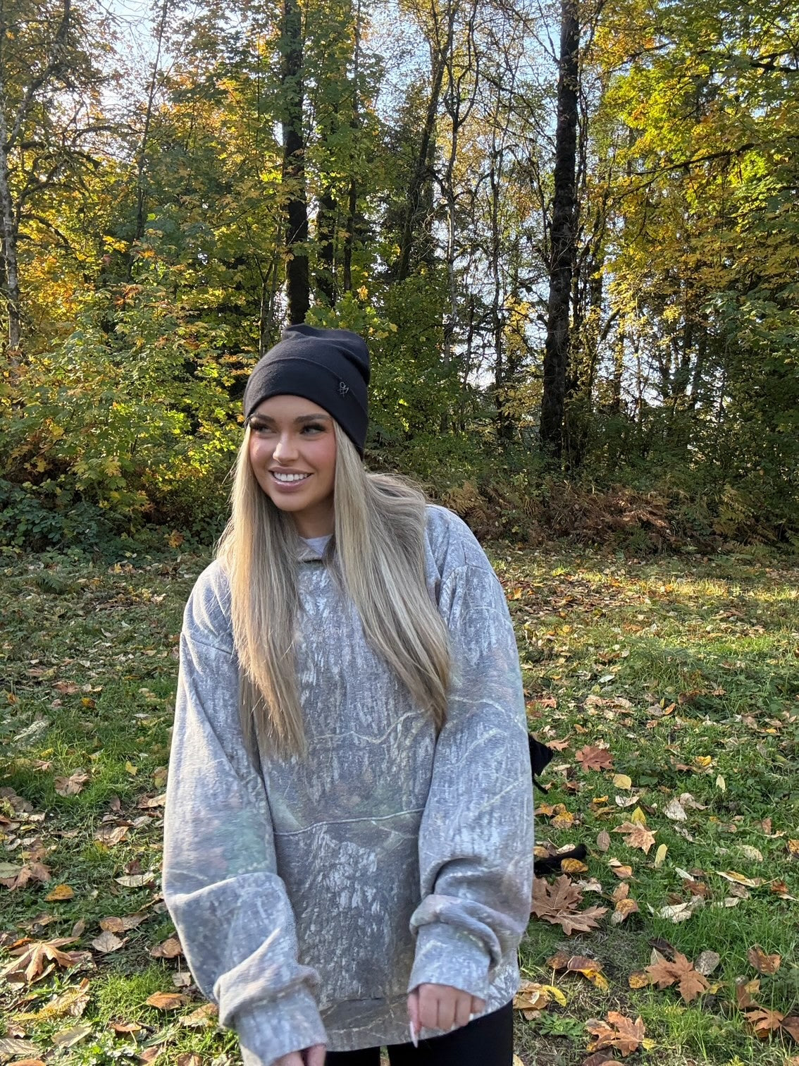 Black | Sweater Knit Beanie