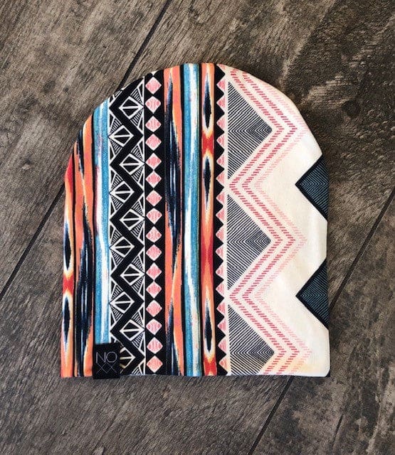 Boho Aztec Print | Jersey Knit Beanie - Beanies