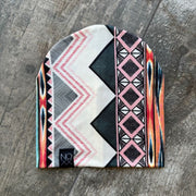 Boho Aztec Print | Jersey Knit Beanie - Beanies