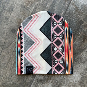Boho Aztec Print | Jersey Knit Beanie - Beanies