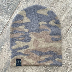 Brown Camo | Cozy Sweater Knit Beanie - Beanies