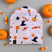 Candy Corn & Witch Hats | Jersey Knit Beanie - Beanies