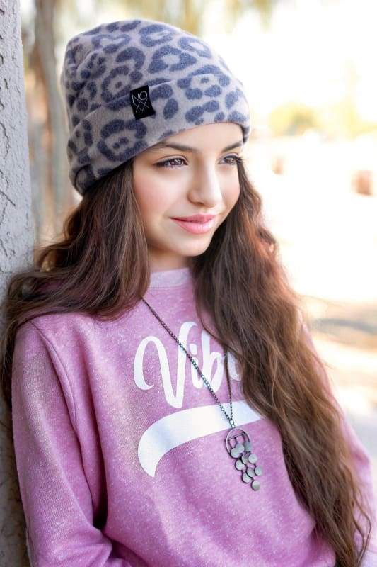 Cheetah Print | Cozy Sweater Knit Beanie - Beanies