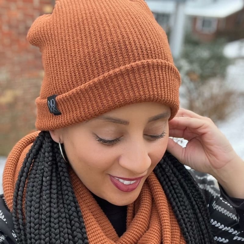 Chunky Knit Beanie | Caramel - Beanies