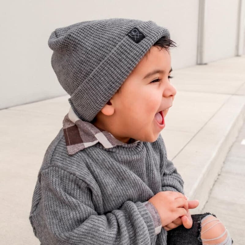 Chunky Knit Beanie | Gray - Beanies