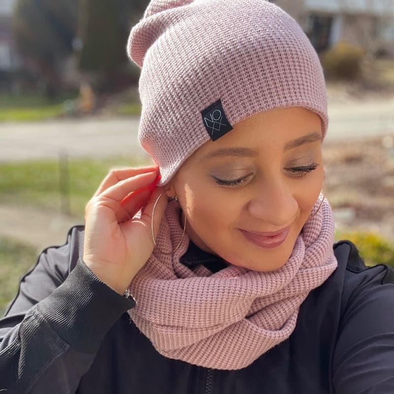Chunky Knit Beanie | Light Mauve - NOXX
