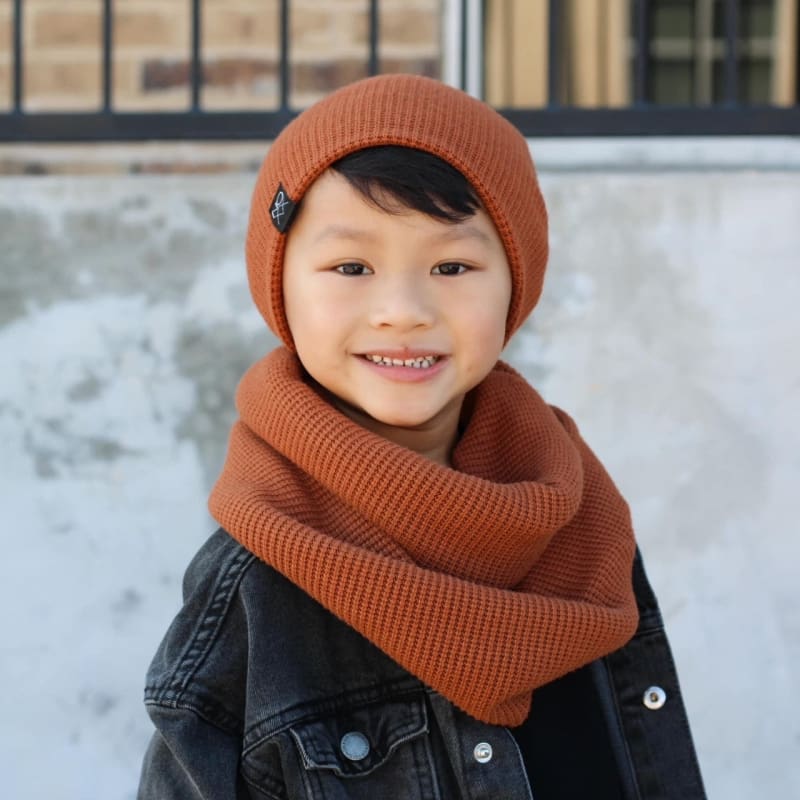 Chunky Knit Infinity Scarf | Caramel - Scarf