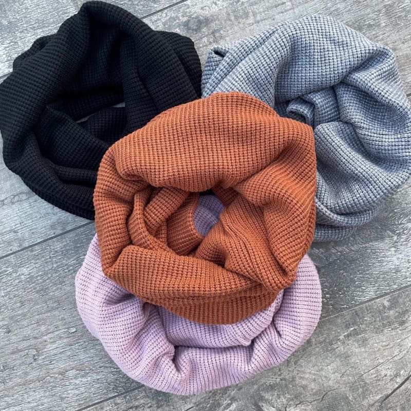 Chunky Knit Infinity Scarf | Caramel - Scarf