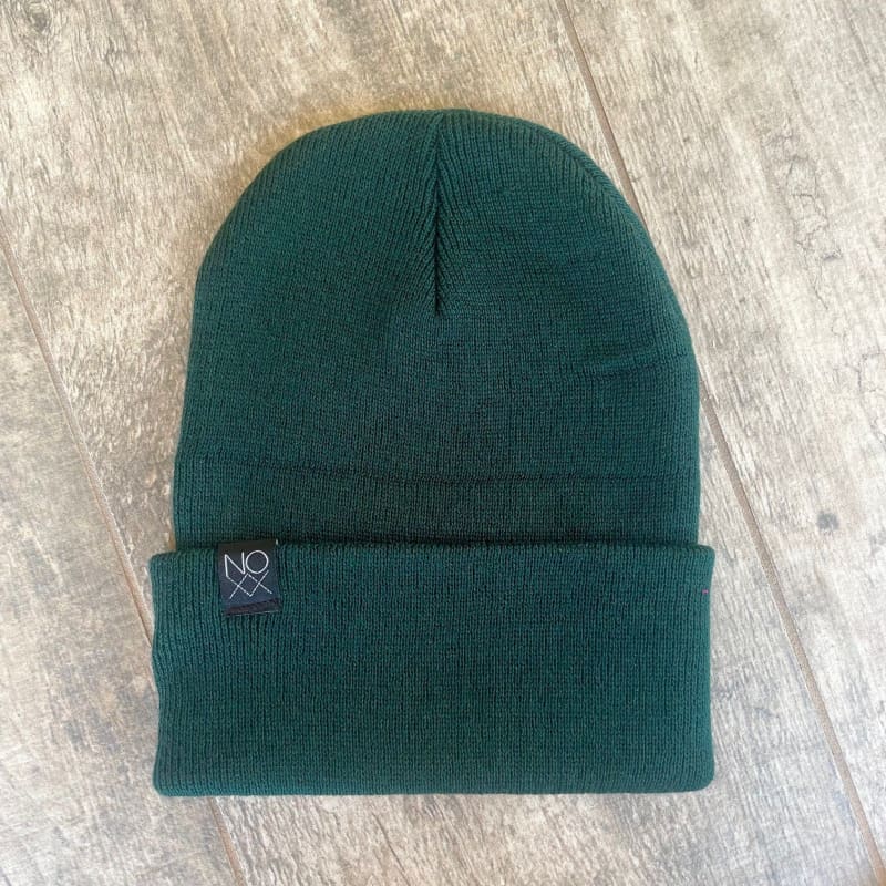 Cuff Knit Beanie: FOREST GREEN - Beanies