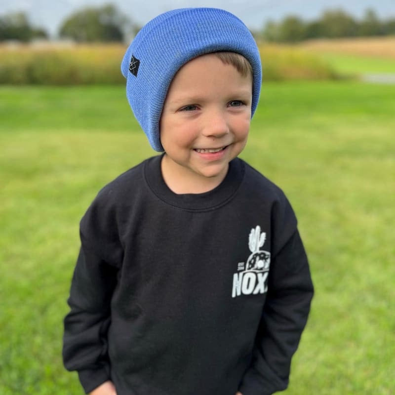 Cuff Knit Beanie: HEATHER BLUE - Beanies