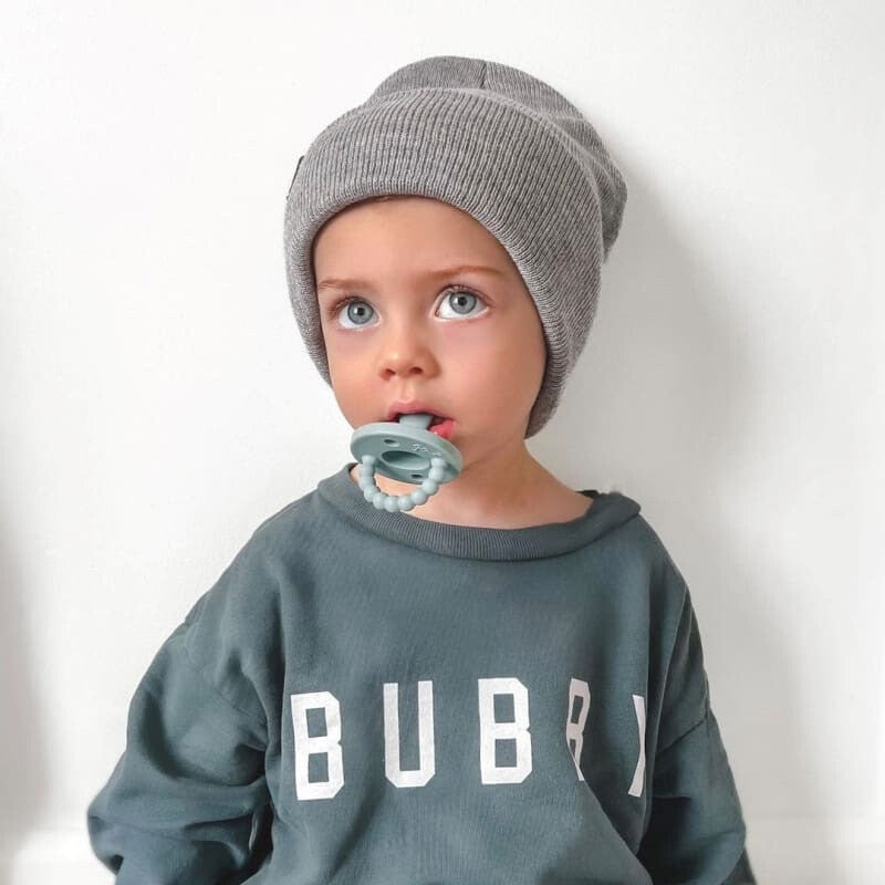 Cuff Knit Beanie: HEATHER GRAY - Beanies