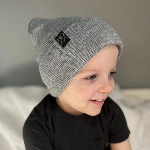 Cuff Knit Beanie: HEATHER GRAY - Beanies