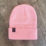 Cuff Knit Beanie: LIGHT PINK - Beanies