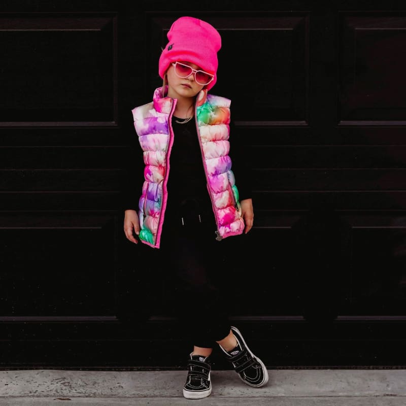 Cuff Knit Beanies: NEON PINK - Beanies