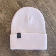 Cuff Knit Beanie: WHITE - Beanies