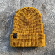 Cuffed Waffle Knit Beanies - Beanies