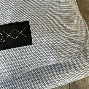 Gray Herringbone | Personal Travel Blanket - blankets