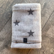 Gray Stars | Swaddle or Kids Throw Blanket - blankets