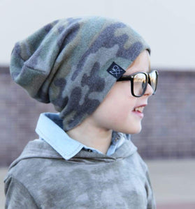 Green Camo | Cozy Sweater Knit Beanie - Beanies