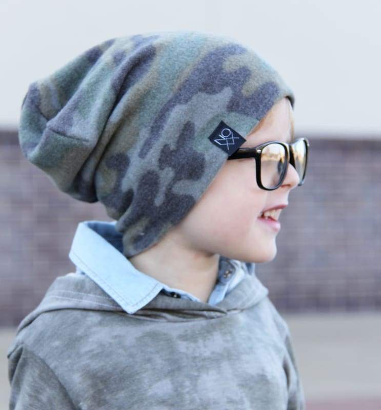 Green Camo | Cozy Sweater Knit Beanie - Beanies