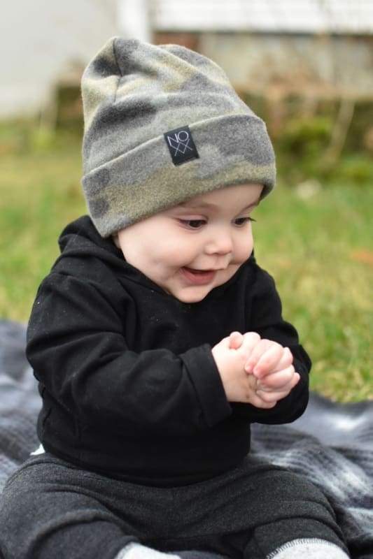 Green Camo | Cozy Sweater Knit Beanie - Beanies
