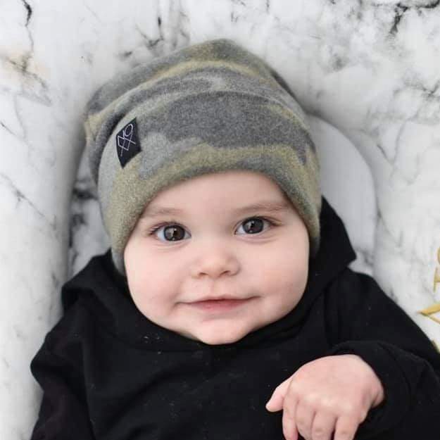 Green Camo | Cozy Sweater Knit Beanie - Beanies