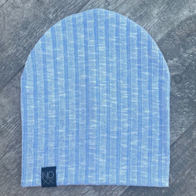 Heather Baby Blue | Wide Ribbed Knit Beanie - Beanies