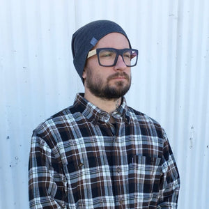 Charcoal Gray | Jersey Knit Beanie - beanies