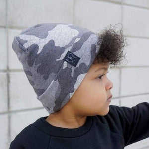 Heather Gray Camouflage | Sweater Knit Beanie - Beanies