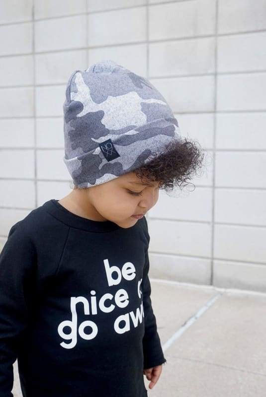 Heather Gray Camouflage | Sweater Knit Beanie - Beanies