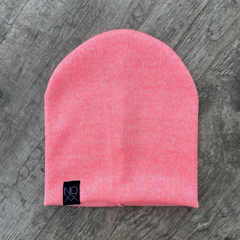 Heather Peachy-Pink | Sweater Knit Beanie - Beanies