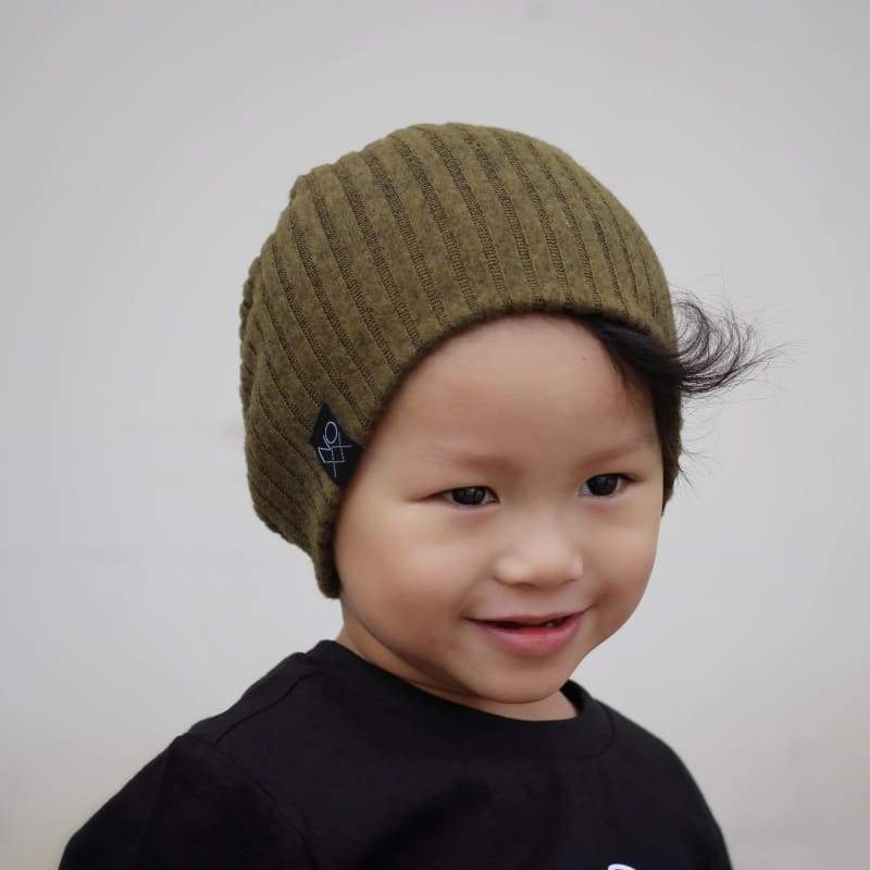 Heather Olive | Cozy Ribbed Knit Beanie - Beanies