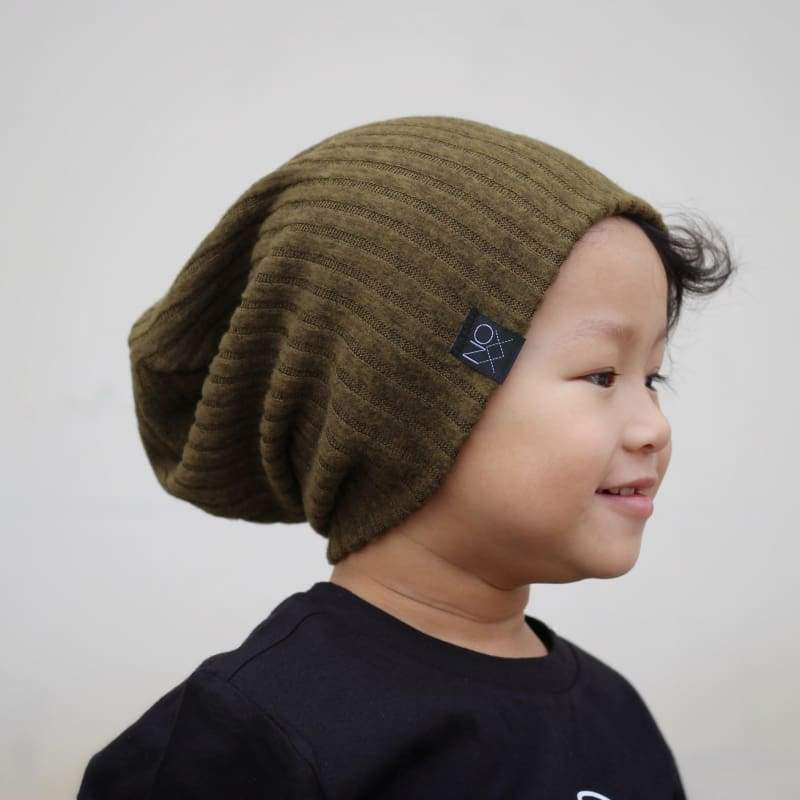 Heather Olive | Cozy Ribbed Knit Beanie - Beanies