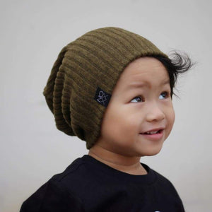 Heather Olive | Cozy Ribbed Knit Beanie - Beanies