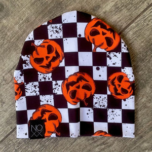 PRE-ORDER: Checkered Pumpkins Beanie (Ships by 9/5) - Promo