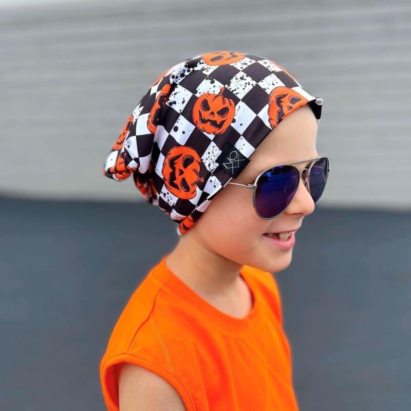 PRE-ORDER: Checkered Pumpkins Beanie (Ships by 9/5) - Promo
