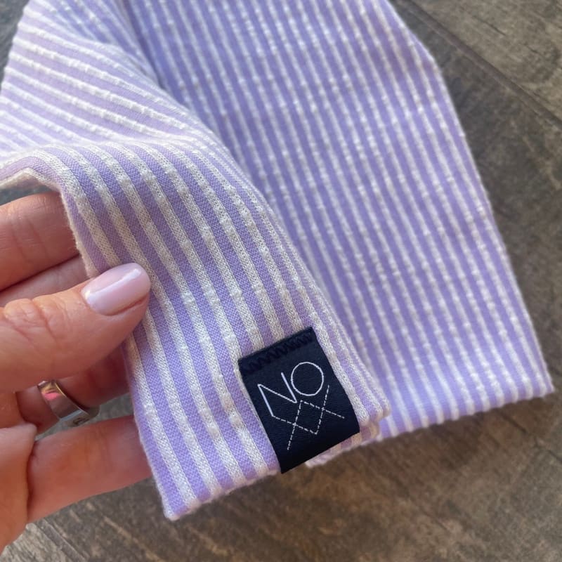 Lilac Stripes | Sweater Knit Beanie - Beanies