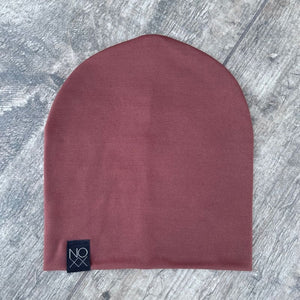 Mahogany | Brushed Jersey Knit Beanie - beanies