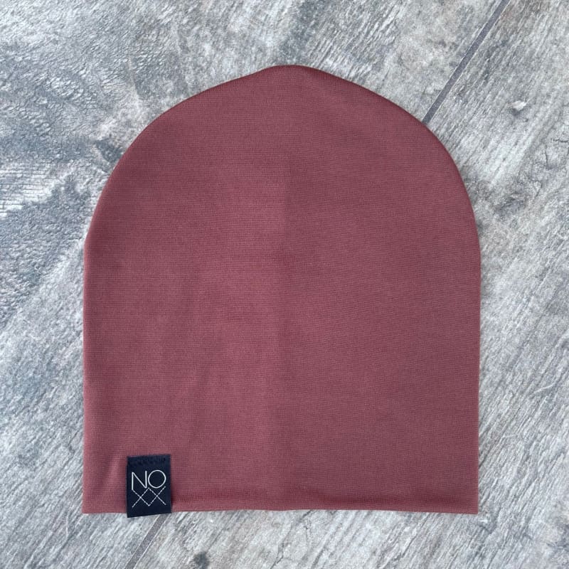 Mahogany | Brushed Jersey Knit Beanie - beanies