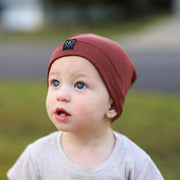 Mahogany | Brushed Jersey Knit Beanie - beanies