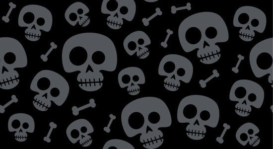 Multiple Color Choices | Jersey Knit Burp Cloths - Black/Gray Skulls - Burp Cloth