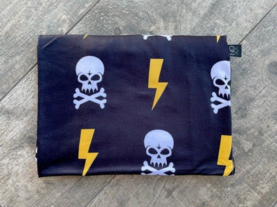 Multiple Color Choices | Jersey Knit Burp Cloths - Skulls & Lightning Bolts - Burp Cloth