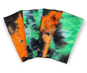 Multiple Color Choices | Sweater Knit Burp Cloths - Orange/Black Tie-Dye (*Ribbed Knit) - Burp Cloth