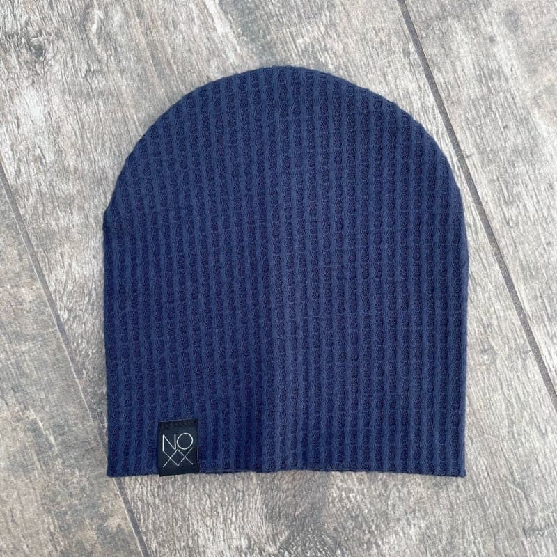 Navy | Cozy Waffle Knit Beanie - Beanies