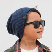 Navy | Cozy Waffle Knit Beanie - Beanies