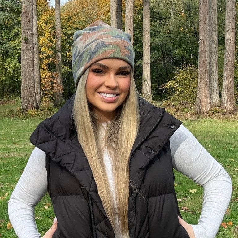 New Camo | Cozy Sweater Knit Beanie - Beanies